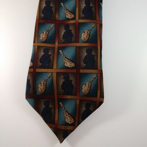 J. Garcia men's tie with guitars